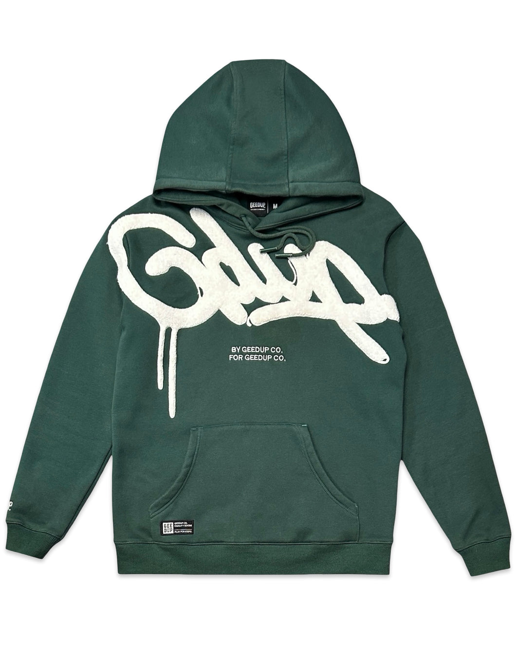 Geedup Handstyle Hoodie in Green and White (Limited Edition)