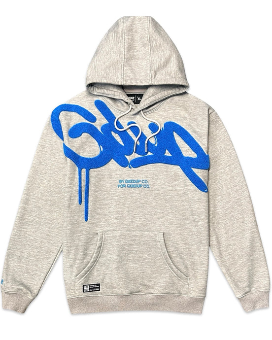 Geedup Handstyle Hoodie in Grey and Blue (2022)