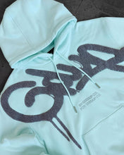 Load image into Gallery viewer, Geedup Handstyle Hoodie in Teal and Grey (2025)