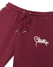 將圖片載入圖庫檢視器 Geedup Handstyle Logo Trackpants Maroon and Cream (2024)