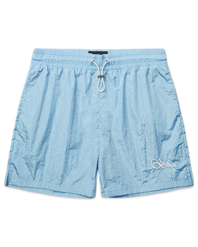 Geedup Handstyle Swim Shorts in Light Blue (2024)