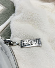 Load image into Gallery viewer, Geedup Handstyle Team Logo Reversible Bomber Jacket in White and Grey (2023)