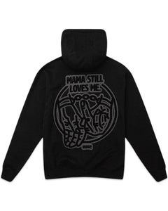 Geedup Mama Still Loves Me Hoodie in Black and Grey (2023)