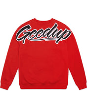 Load image into Gallery viewer, Geedup OG Script Crewneck in Red and Black (2022)| 100% Authentic – Bisy Perth (Fremantle)