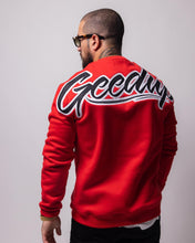 Load image into Gallery viewer, Geedup OG Script Crewneck in Red and Black (2022)
