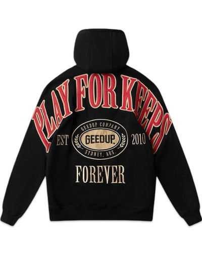 Geedup PFK Company Hoodie Black  Red and Cream (2025)