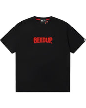 Load image into Gallery viewer, UNRELEASED Geedup PFK Play For Keeps Cursive T-Shirt in Black and Red (2026)