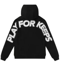 Load image into Gallery viewer, Geedup PFK Play For Keeps Hoodie Black and Bone White (2023)