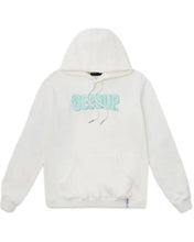 Load image into Gallery viewer, Geedup PFK Play For Keeps Hoodie in Bone and Teal (Online)