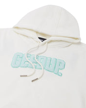 Load image into Gallery viewer, Geedup PFK Play For Keeps Hoodie in Bone and Teal (Online)