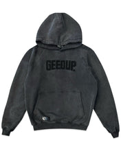 Load image into Gallery viewer, Geedup PFK Play For Keeps Hoodie in Vintage Washed Black (2024)