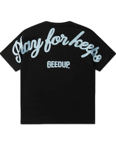 Geedup  PFK Script T-Shirt Black and Blue (2025)