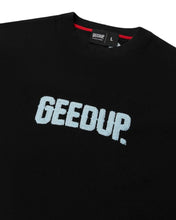 Load image into Gallery viewer, Geedup  PFK Script T-Shirt Black and Blue (2025)
