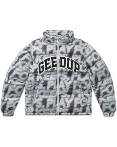 Geedup PFK Static Puffer Jacket and Ski Mask in Multi Colour Black (Online)