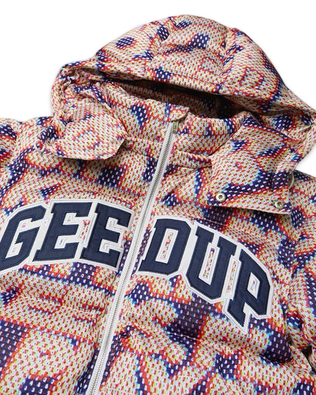Geedup PFK Static Puffer Jacket and Ski Mask in Multi Colour (Online)