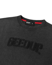 Load image into Gallery viewer, Geedup Stacked Logo T-Shirt in Vintage Washed Black (2024)