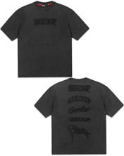 Load image into Gallery viewer, Geedup Stacked Logo T-Shirt in Vintage Washed Black (2024)
