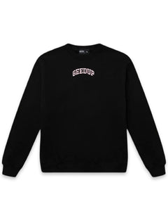 Geedup Strong Arm Department Crewneck in Black and Pink (2024)