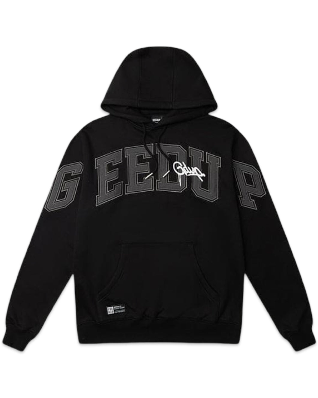 Geedup Team Logo Handstyle Hoodie in Black, Grey and White (Online Only)