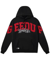 Load image into Gallery viewer, Geedup Team Logo Handstyle Hoodie in Black and Red (2026) authentic limited release available at Bisy Fremantle and Australia-wide