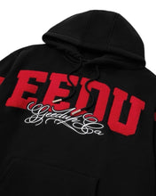Load image into Gallery viewer, Geedup Team Logo Handstyle Hoodie in Black and Red (2026)