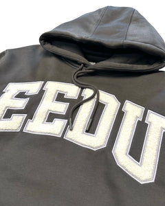 Geedup Team Logo Hoodie in Asphalt Grey and White (2023)