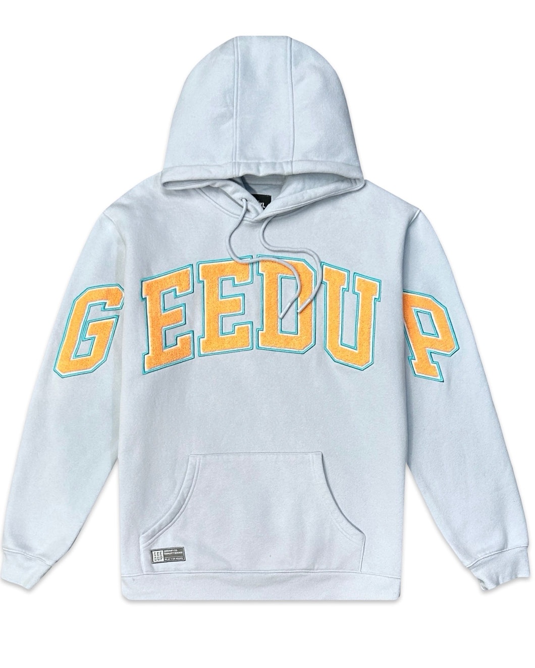 Geedup Team Logo Hoodie in Dolphin Blue and Orange (2022)