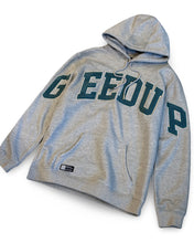 Load image into Gallery viewer, Geedup Team Logo Hoodie in Grey in Aqua Green (2022)