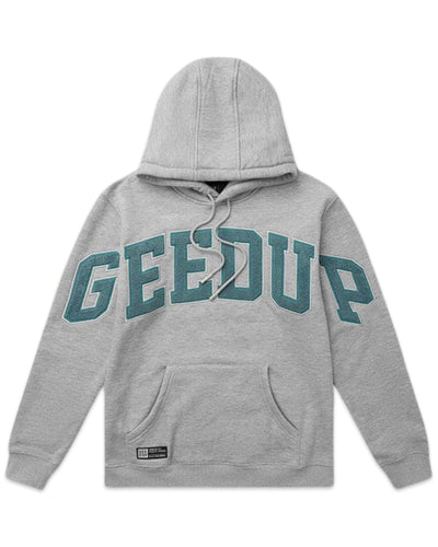 Geedup Team Logo Hoodie in Grey in Aqua Green (2022)