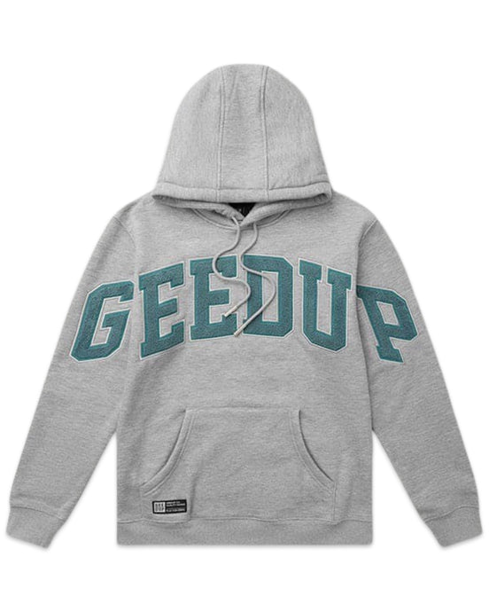 Geedup Team Logo Hoodie in Grey in Aqua Green (2022)