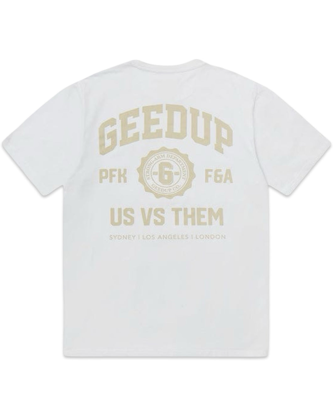 Geedup US vs THEM T-Shirt in White (2023)