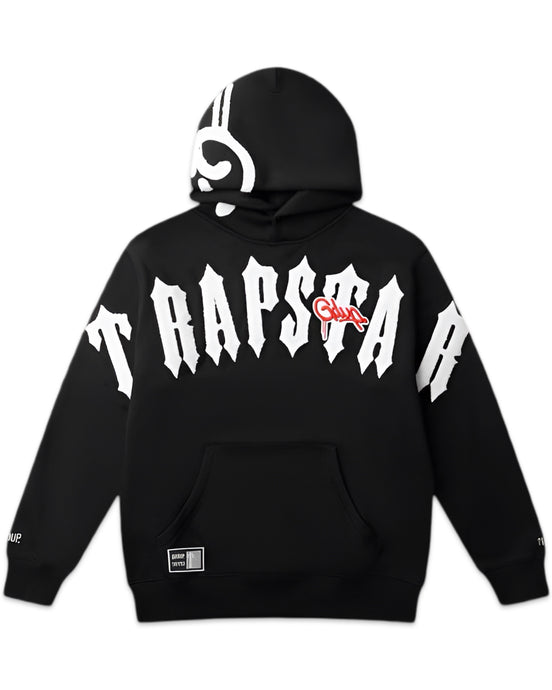 Geedup x Trapstar Handstyle X Irongate Arch Hoodie Cool Black and White (2025)