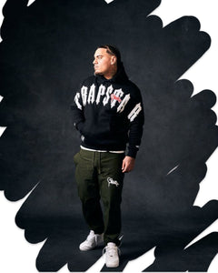 Geedup x Trapstar Handstyle X Irongate Arch Hoodie Cool Black and White (2025)