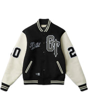 Load image into Gallery viewer, Geedup x Trapstar Letterman Jacket Black White and Grey (2025)