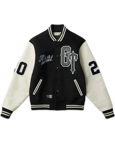 Geedup x Trapstar Letterman Jacket Black White and Grey (2025)
