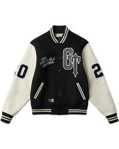 Geedup x Trapstar Letterman Jacket Black White and Grey (2025)