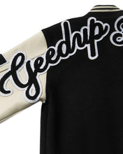 Load image into Gallery viewer, Geedup x Trapstar Letterman Jacket Black White and Grey (2025)