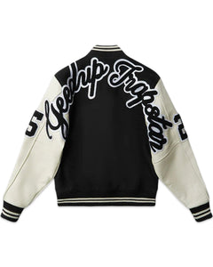 Geedup x Trapstar Letterman Jacket Black White and Grey (2025)
