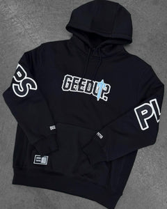 Geedup x Trapstar PFK Irongate Hoodie Black and Cool Blue (2025)