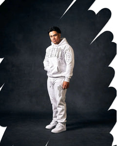 Geedup x Trapstar Team Logo X Irongate T Trackpant White Marle and Grey (2025)