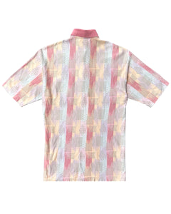 Glenmorg Vintage Short Sleeve  Polo Shirt Aztec Pastel ⏐ Size L