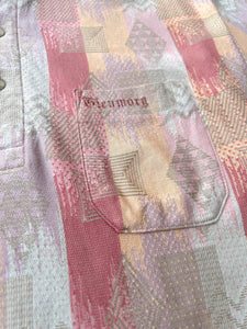 Glenmorg Vintage Short Sleeve  Polo Shirt Aztec Pastel ⏐ Size L