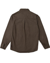 Load image into Gallery viewer, I Love Ugly Twill Long Sleeve Overshirt in Brown