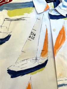 Nautica Vintage Yacht Watercolour Paint Shirt ⏐ Fits XL