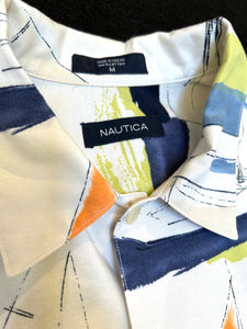 Nautica Vintage Yacht Watercolour Paint Shirt ⏐ Fits XL