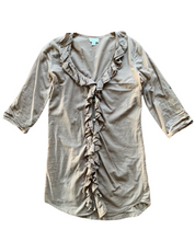 Load image into Gallery viewer, WITCHERY Size XS Frill T-Shirt Blouse in Brown Women&#39;s OCT156