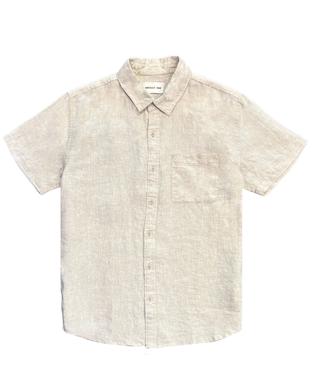Article One Nero Linen Shirt in Natural Marle ⏐ Multiple Sizes / New