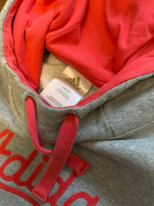 Script Hoodie in Grey and Pink ⏐ Size XS