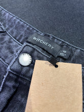 將圖片載入圖庫檢視器 High Waisted Tapered Charcoal Denim Jeans ⏐ Size 10