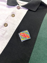 Load image into Gallery viewer, Smiths Potato Crisps Vintage Short Sleeve Colour Block Polo Shirt ⏐ Size L